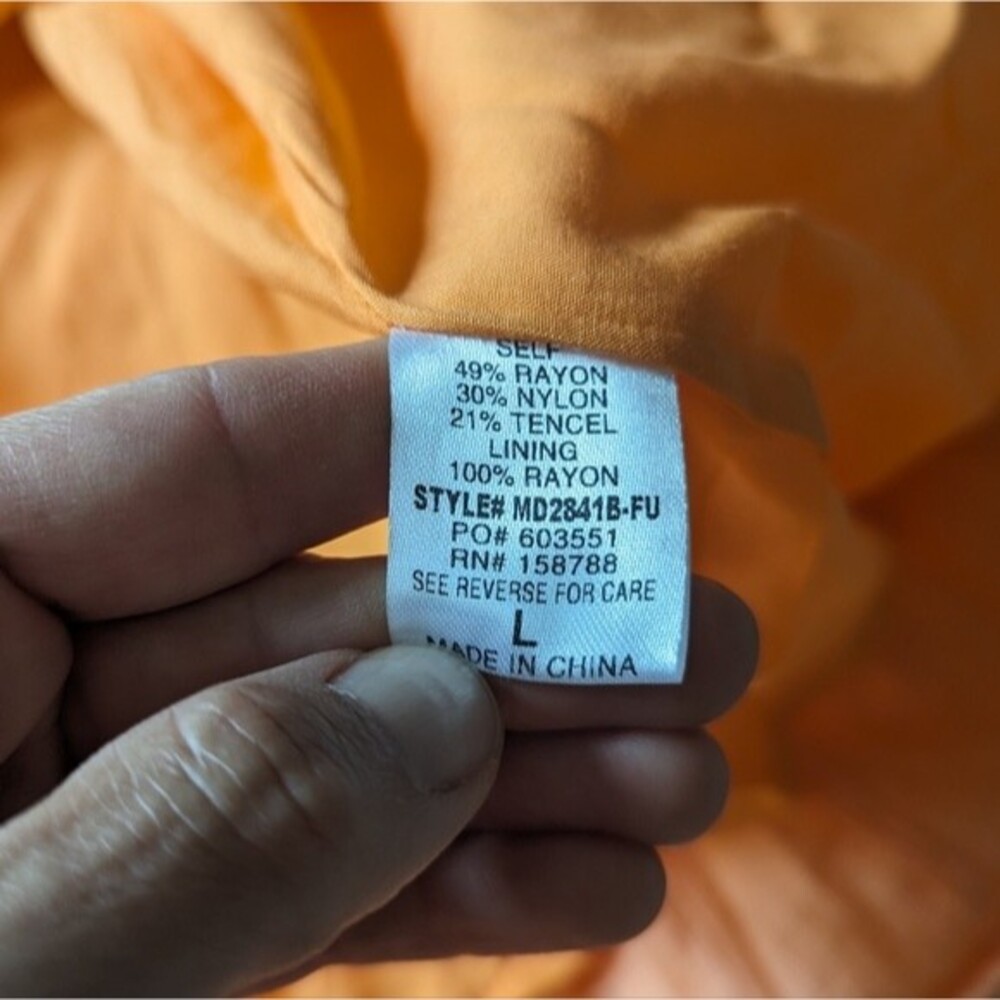 Mable Stella Orange Maxi A-Line Tie Back Dress - Picture 11 of 15